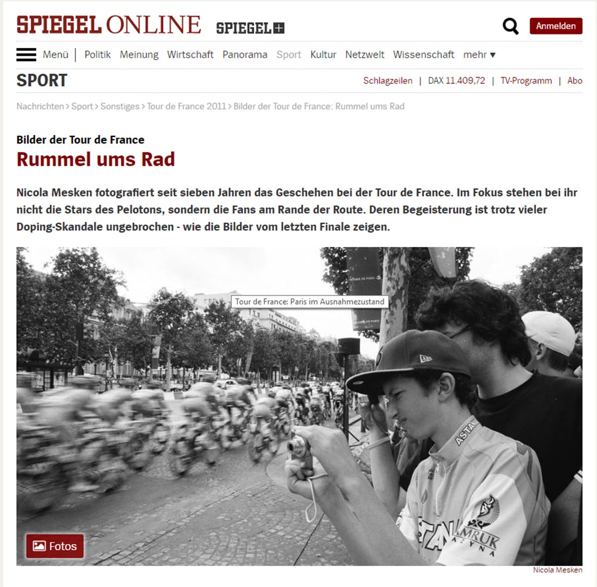 Tour de France photography project